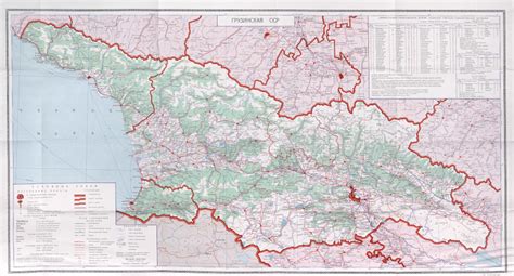 Карта Грузинской ССР, 1990 года — Открытый картографический архив || старые карты