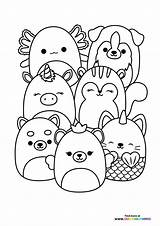 Squishmallows  Coloring Pages For Kids sketch template
