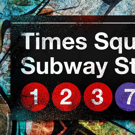 Subway Times Square Graffiti Premium Framed Canvas Wall Art - Etsy