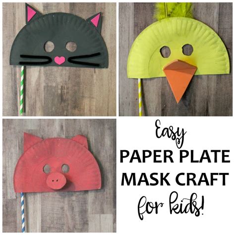 Paper Plate Mask Craft for Kids - Life is Sweeter By Design