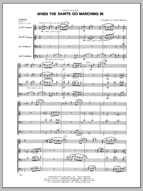 When the Saints Go Marching In - Full Score | Sheet Music Direct