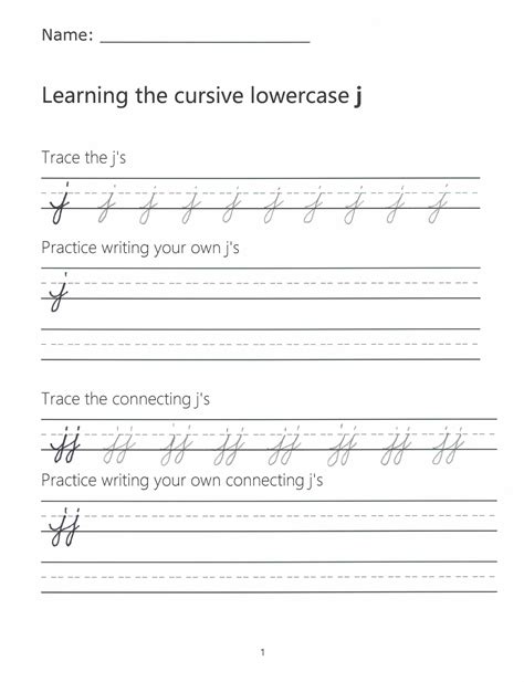 Cursive j – How to Write a Lowercase j in Cursive