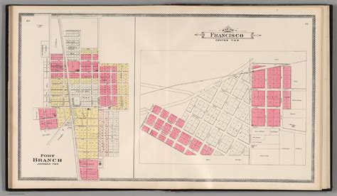 Fort Branch, Johnson Twp. Map of Francisco, Center Twp. : Hammond ...