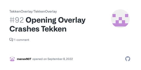 Opening Overlay Crashes Tekken · Issue #92 · TekkenOverlay ...