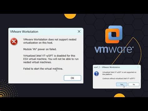 Virtualized Intel VT-x/EPT is not supported on this platform in VMware ...