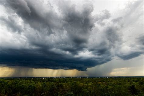 Premium Photo | Time lapse storm clouds with the rain. nature ...