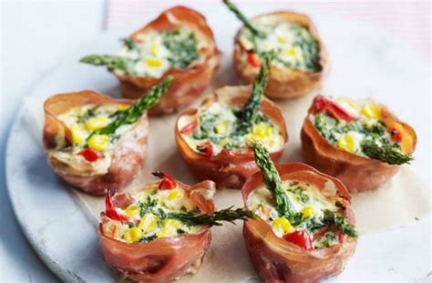 Mini Parma Ham Vegetable Tarts | Brunch Recipes | GoodtoKnow