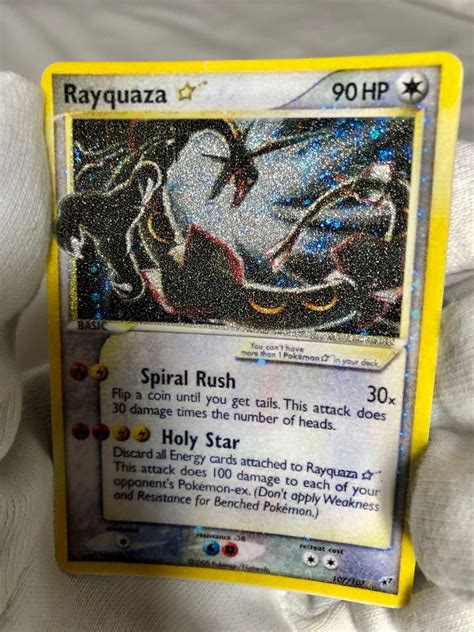 Rayquaza Gold Star Holographic Holo Ex Deoxys Holy Grail | Etsy