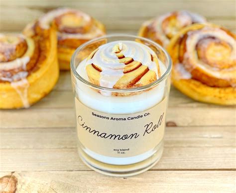 "Our Cinnamon Roll candle smells just like a batch of cinnamon rolls fresh out of the oven ...