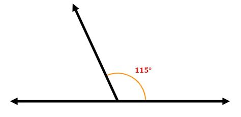 Construct a linear pair where one angle measure is 115 °. | Quizlet