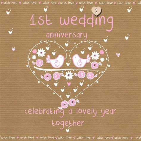 First Wedding Anniversary Card - Karenza Paperie