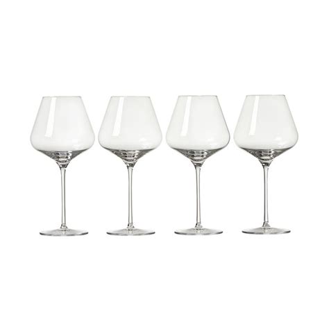 Burgundy Wine Glasses, Set of 4