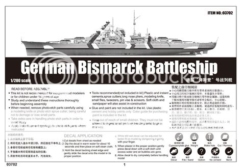 Trumpeter 1/200 03702 German Bismarck Battleship Model Kit/Maquette ...