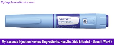 My Saxenda Injection Review (Ingredients, Results, Side Effects) - Does ...