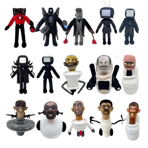 SKIBIDI TOILET TITAN Cameraman Speakerman TV man Plunger Camera Plush Dolls Toys $30.42 ...