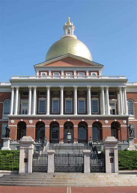 State house with gold dome in Boston, Massachusetts - MASS-ALA