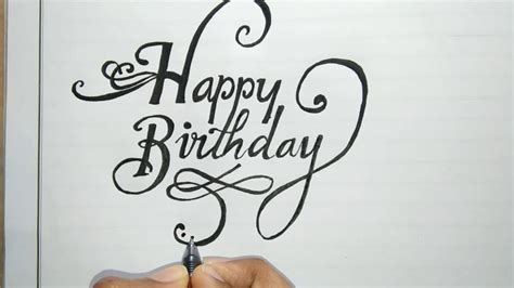 calligraphy / how to write happy birthday in fancy / improve your handwriting | stylish font ...