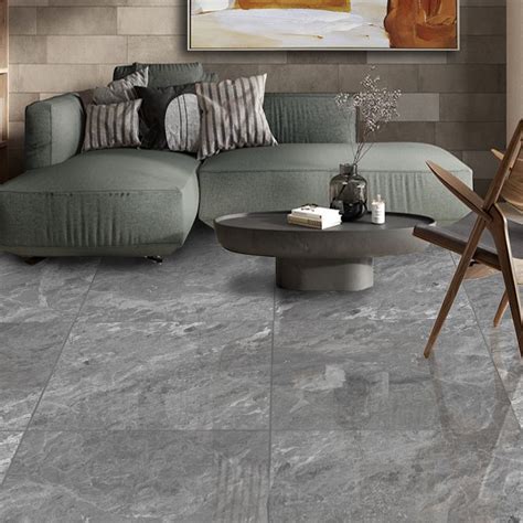 Tundra Dark Grey Polished Porcelain Tile - Western Distributors