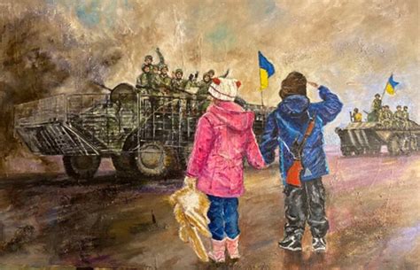 Children of War Painting by Viktoriya Richardson | Saatchi Art