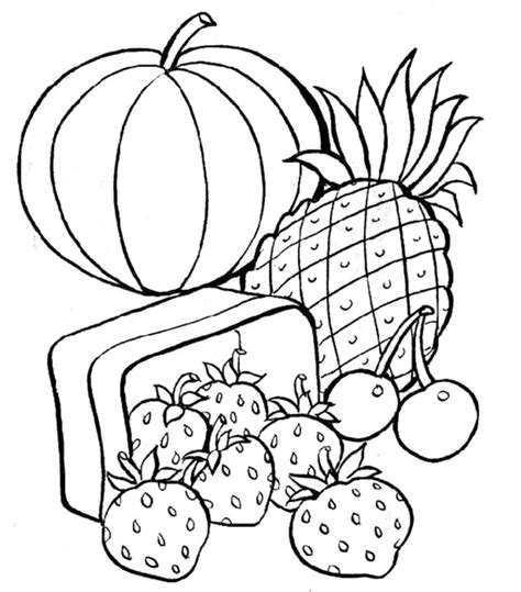 Free Printable Healthy Food Coloring Pages - Free Templates Printable