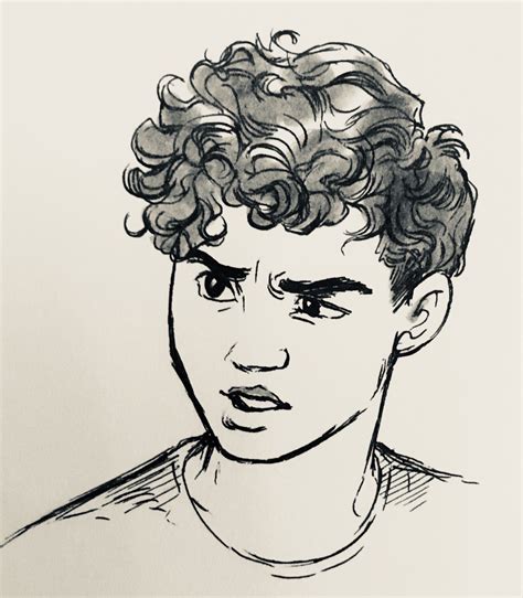 Cartoon Curly Hair Boy Drawing - Iurd Gifs
