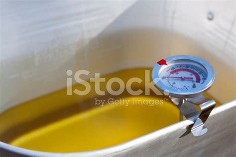 Cooking Thermometer In Turkey Deep Fryer Pot Filled With Oil Stock Photo | Royalty-Free | FreeImages