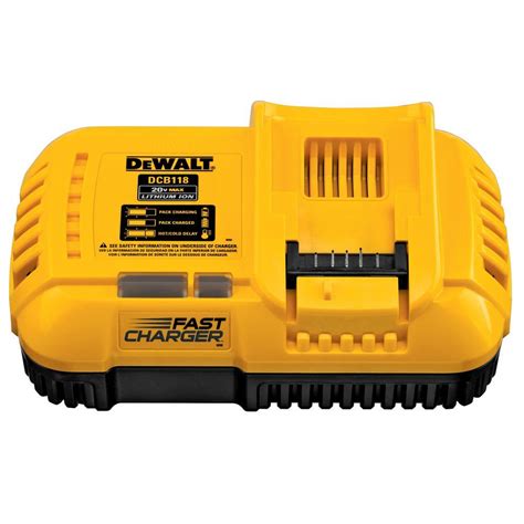 DEWALT 20-Volt MAX Lithium-Ion Fan Cooled Fast Battery Charger-DCB118 - The Home Depot