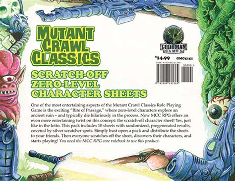 Goodman Games - Mutant Crawl Classics: RPG 0-Level Scratch off ...