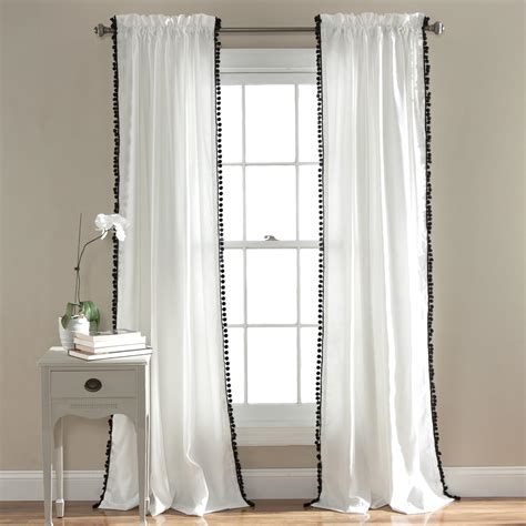 Best curtains for living room black and white - Your House