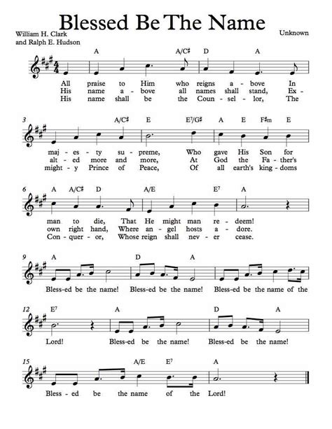 Free Lead Sheet – Blessed Be The Name – Michael Kravchuk