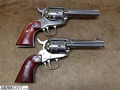 ARMSLIST - For Sale: NEW PAIR RUGER VAQUERO 357 MAG STAINLESS 4.6" 5109