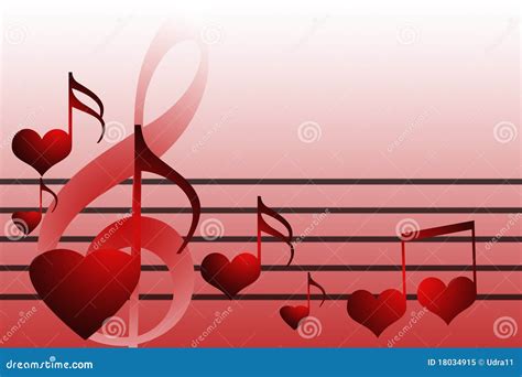 Valentines Music Hearts Royalty Free Stock Photo - Image: 18034915