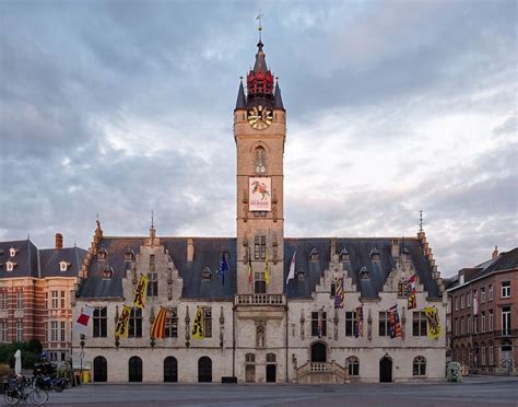 Dendermonde town hall and belfry during golden hour | Belfry, Ferry ...