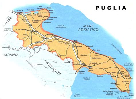 Best Beaches In Puglia Map