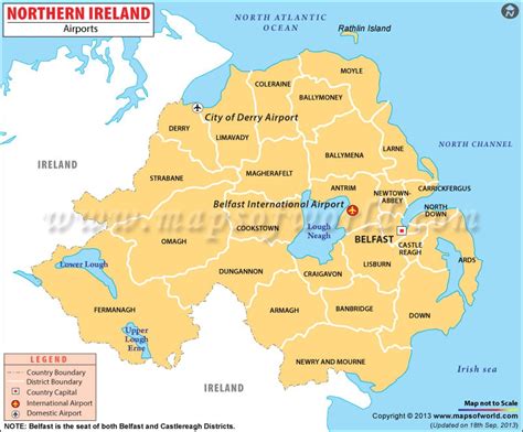 Airports in Northern Ireland, Northern Ireland Airports Map