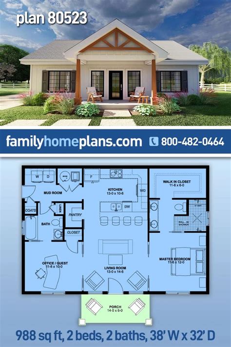 Build a House Plan With Guest Room | Guest house plans, Ranch style house plans, Small house ...