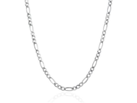 14k White Gold Figaro Chain (4mm) - Raven Fine Jewelers