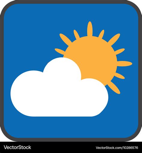 Weather app icon isolated Royalty Free Vector Image