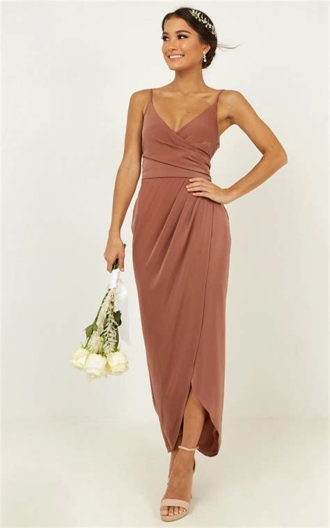 How Will I Know Dress In Dusty Rose | Showpo Dusty Rose Bridesmaid Dresses, Midi Bridesmaid ...