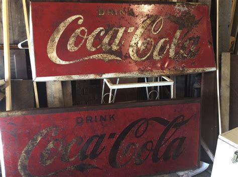 Vintage 2'x5' metal coca cola signs | Collectors Weekly