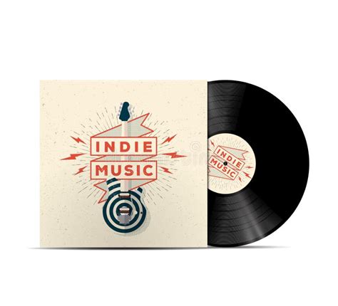 Indie Music Vinyl Disc Cover Mockup. Cover for Your Music Playlist ...