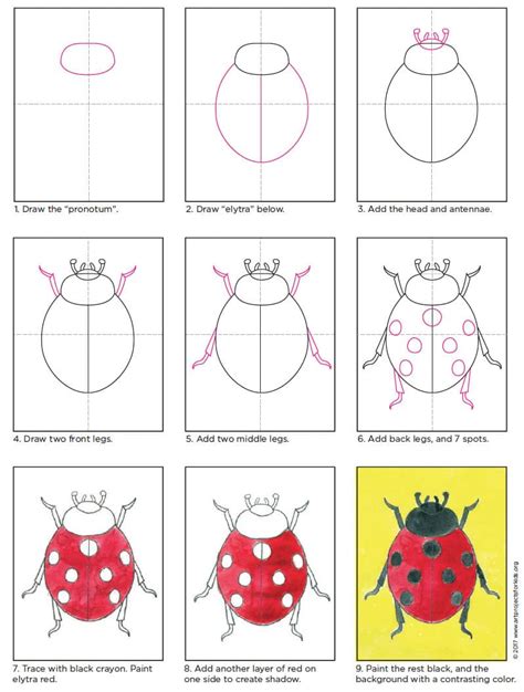 Ladybug Drawing For Kids Find stockbilleder af coloring page cartoon ladybug drawing kids i hd ...