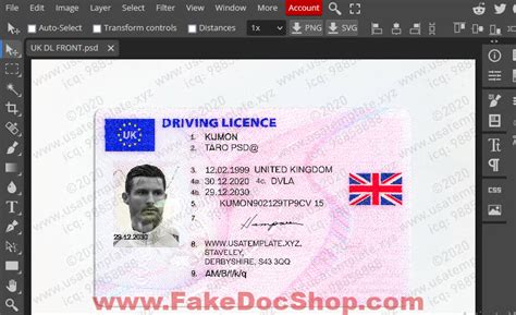 NEW UK DRIVER LICENSE TEMPLATE PSD 2022 - fakedocshop