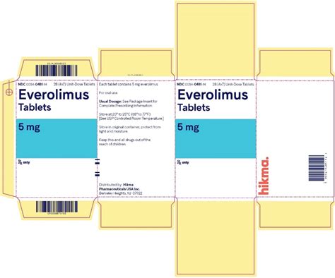 NDC 00054-0480-13 Everolimus 2.5 mg/1 Details | HelloPharmacist