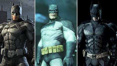 ALL 47 BATMAN SUITS in Batman Arkham Games (Arkham Asylum/Arkham City/Arkham Origins/Arkham ...