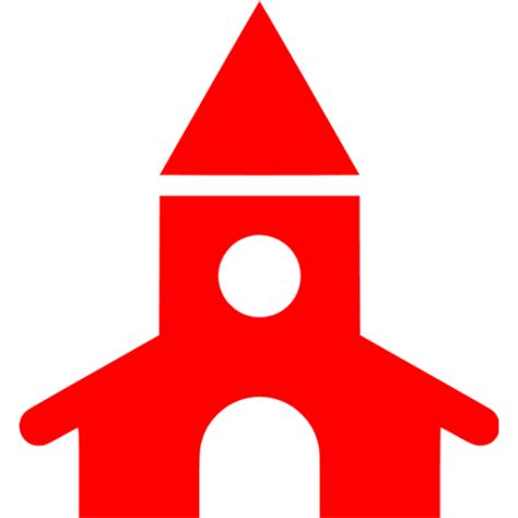 Red church icon - Free red church icons