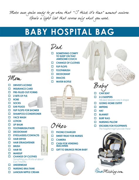 Baby hospital bag checklist – Artofit