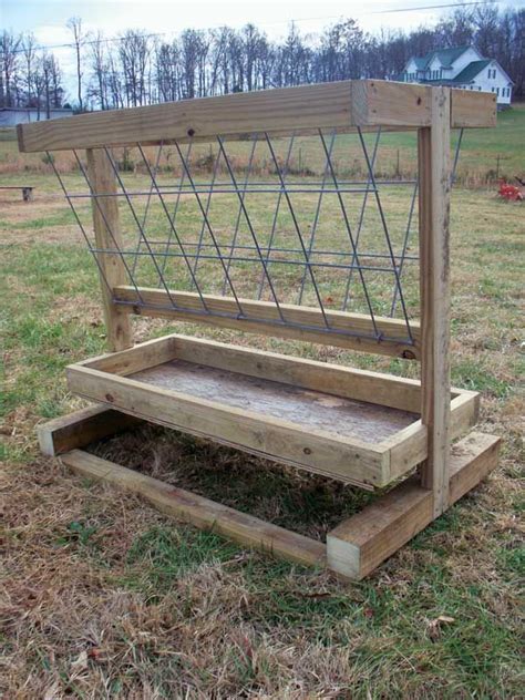 How to Build a Hay Feeder for Smaller Livestock | Livestock farming, Hay feeder, Sheep farm