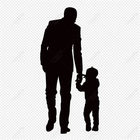 Father And Child Holding Hands Silhouette, Holding Child, Fatherly Love, Father Holding PNG ...