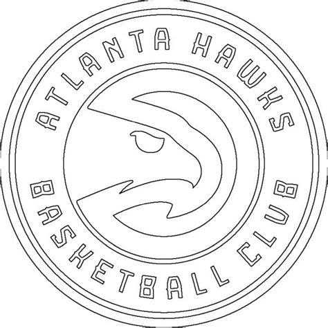 Atlanta Hawks logo | Atlanta hawks, Hawk logo, Free printable coloring sheets